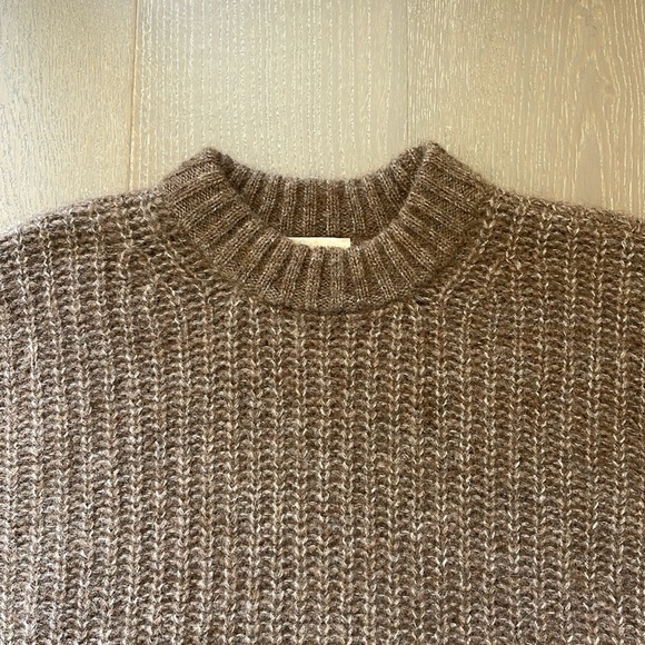 Sezane Cozy Brown Knit Sweater - Picture 2 of 4